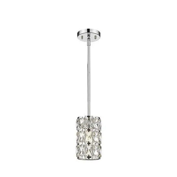 Crystal Pendant Light, CALDION 1-Light Modern Pendant Light Fixtures Adjustable - Picture 4 of 11